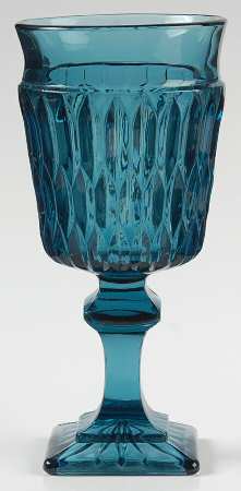 Mt. Vernon Blue Wine Glass