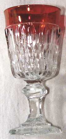 Mt. Vernon Ruby Flash Cordial Glass