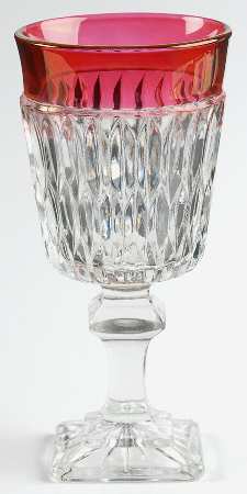 Mt. Vernon Ruby Flash Wine Glass