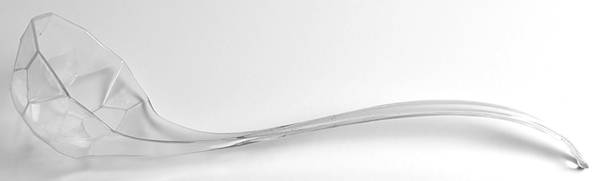 Pebble Leaf Clear Plastic Punch Ladle