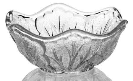 Pebble Leaf Clear Small Dessert Bowl