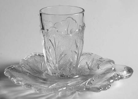 Pebble Leaf Clear Snack Plate and Tumbler Set