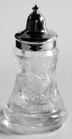 Pebble Leaf Clear Shaker with Metal Lid