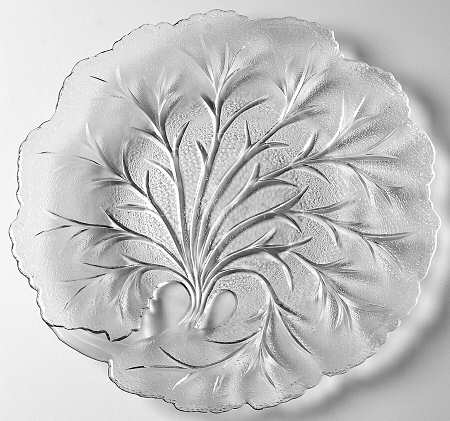 Pebble Leaf Clear Dinner Plate