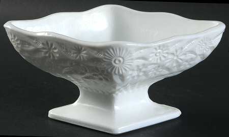Pineapple and Floral Milk Glass by Indiana Glass