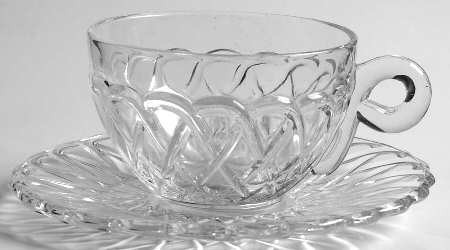 Pretzel Clear Cup & Saucer Set