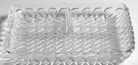 Pretzel Clear 7" Square 3 Part Celery Relish