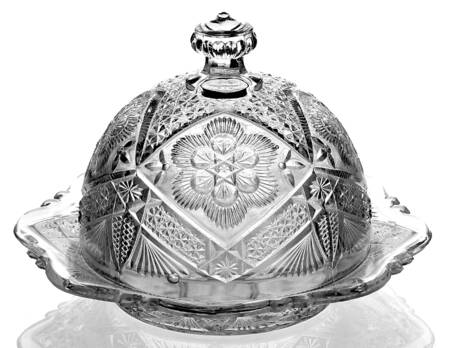 Rayed Flower Round Covered Butter