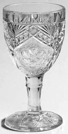 Rayed Flower Wine Glass