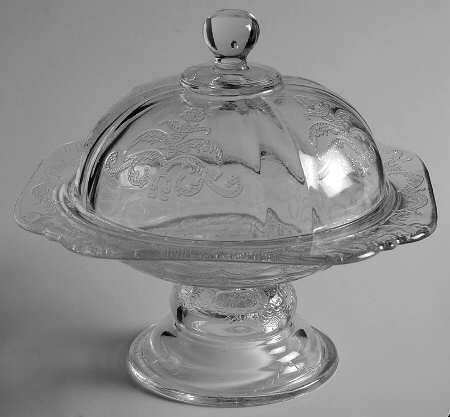 Recollection Clear Footed Candy Dish & Lid