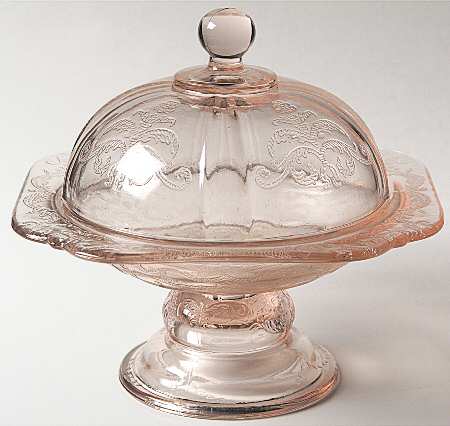 Recollection Pink Footed Candy Dish & Lid