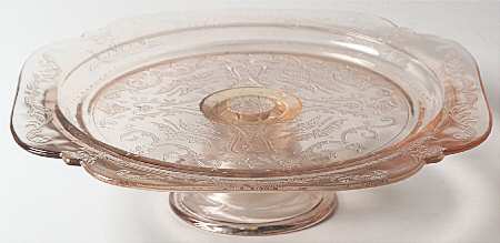 Recollection Pink Footed Cake Plate