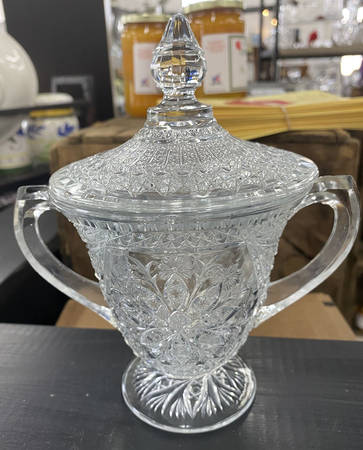Rosette with Pinwheels Sugar Bowl & Lid