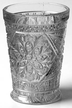 Rosette with Pinwheels 6 Oz Flat Tumbler