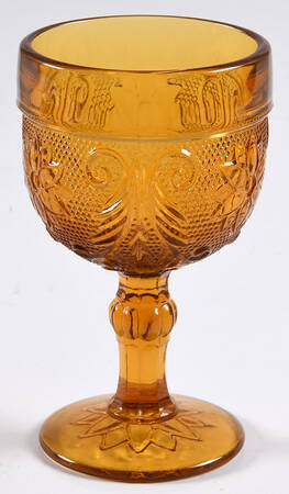 Sandwich Amber Wine Glass
