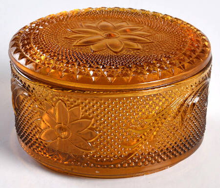 Sandwich Amber Puff Jar & Lid