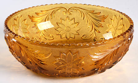 Sandwich Amber 6" Round Bowl