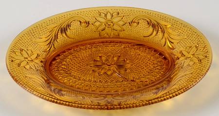 Sandwich Amber Snack Plate No Cup
