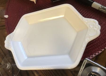 Sandwich Milk White Tray for Diamond Shape Creamer and Suger