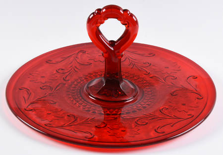 Sandwich Red Center Handle Tray