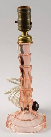 Tea Room Pink Tall Electric Lamp