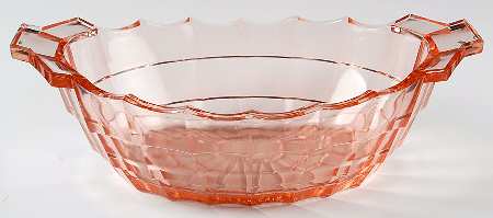 Tea Room Pink 11" Oval Handled Bowl
