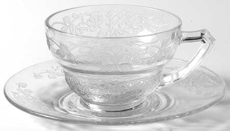 Vernon Clear Cup & Saucer Set