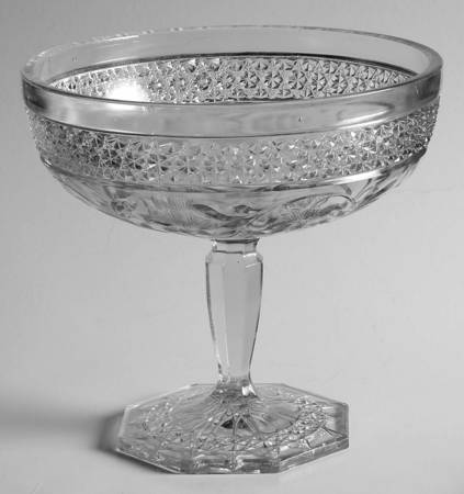 Rose Point Band 8" Compote No Lid