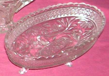 Rose Point Band 10" Oval Bowl