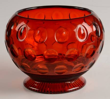 Old English Ruby 4" Rose Bowl