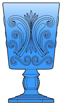 Scroll Antique Blue by Imperial Glass-Ohio