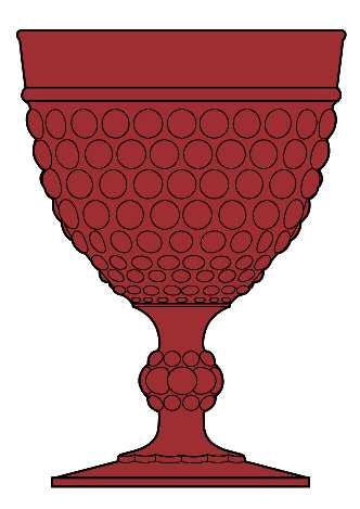 Early American Hobnail Ruby