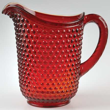 Early American Hobnail Ruby 55 Oz Pitcher