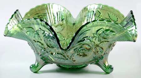 Lustre Rose Helios 11" Round 3-Toed Crimped Bowl