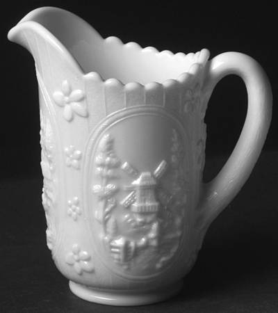 Windmill Milkglass 16 Oz Pitcher