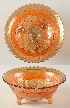 Windmill Marigold 8" 3-Toed Footed Bowl