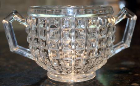 Monticello Clear Sugar Bowl W/Lip No Lid