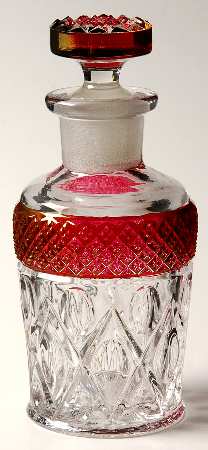 Cape Cod Ruby Flash Cologne Bottle & Stopper