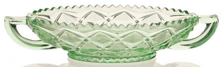 Diamond Block Green Handled Pickle Dish