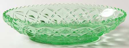 Diamond Block Green Pickle Dish