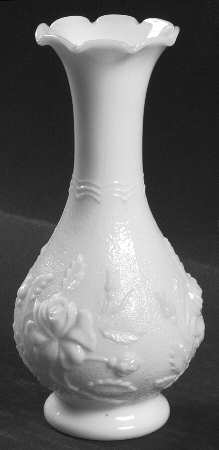 Rose Milk Glass 6" Bud Vase