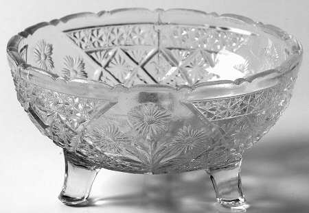 Garden Pink 4" 3-Toed Footed Bowl