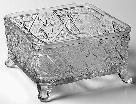 Garden Pink Footed Candy Dish No Lid