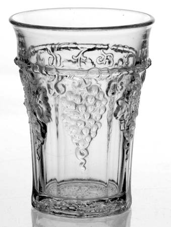 Late Panelled Grape Clear 6 Oz Flat Tumbler