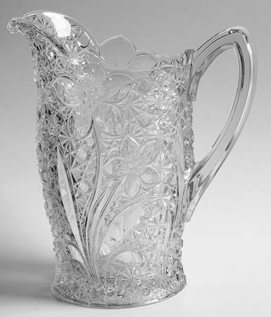 Daisy and Button with Narcissus Clear 42 Oz Pitcher