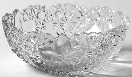 Daisy and Button with Narcissus Clear 4" Sauce Dish