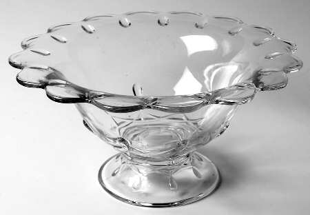 Teardrop Clear 10" Round Footed Flared Bowl