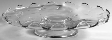 Teardrop Clear Low Cake Stand