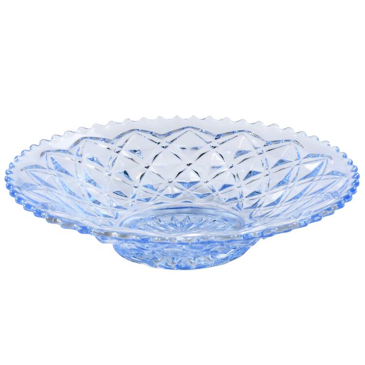 Diamond Block Blue 7" Round Bowl