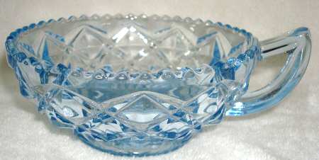Diamond Block Blue Open Flat Handled Jam/Jelly